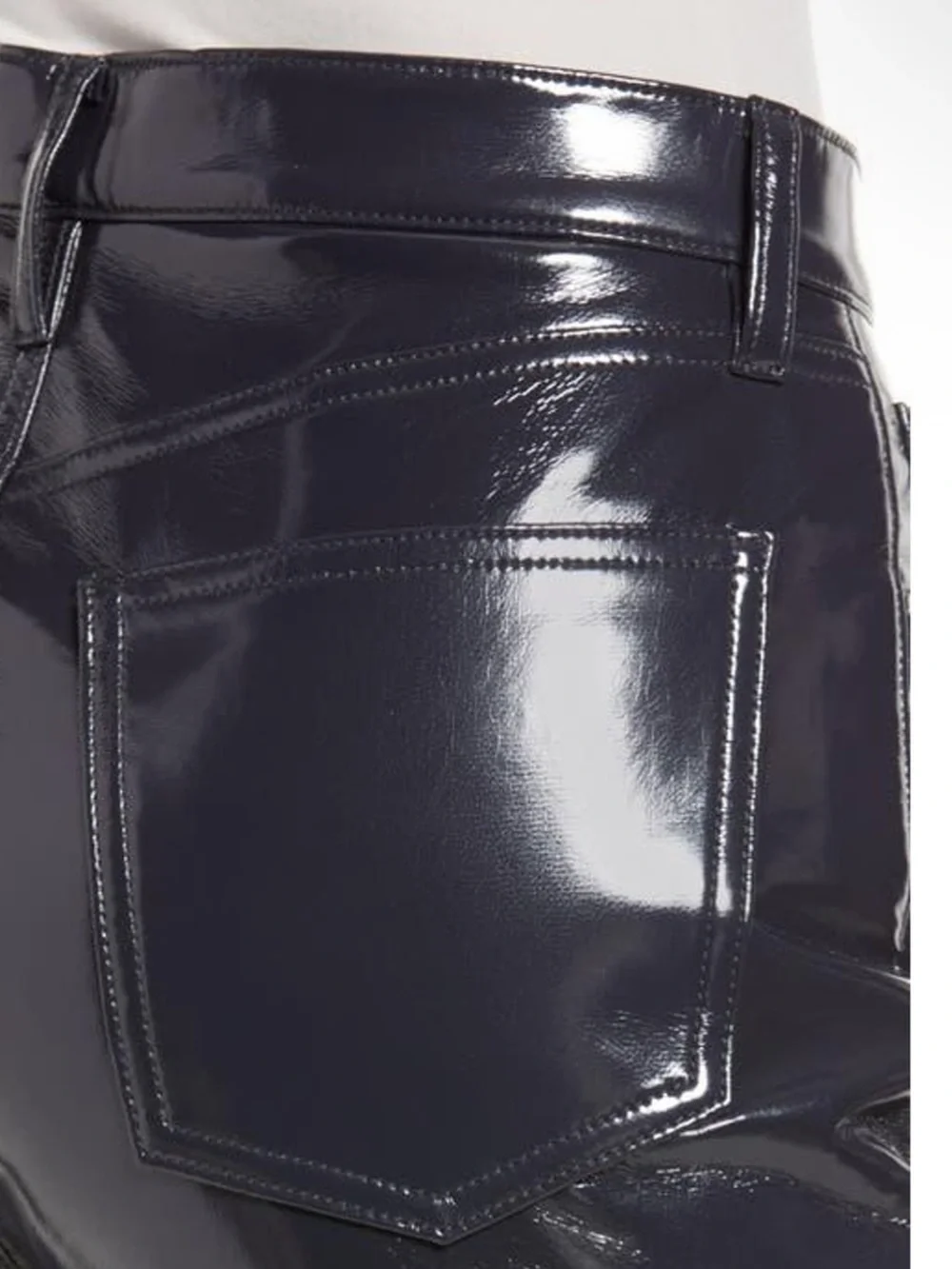 Agolde Recycled Leather 90's Pinch Waist in Shadow Patent A164-1351 size 31
